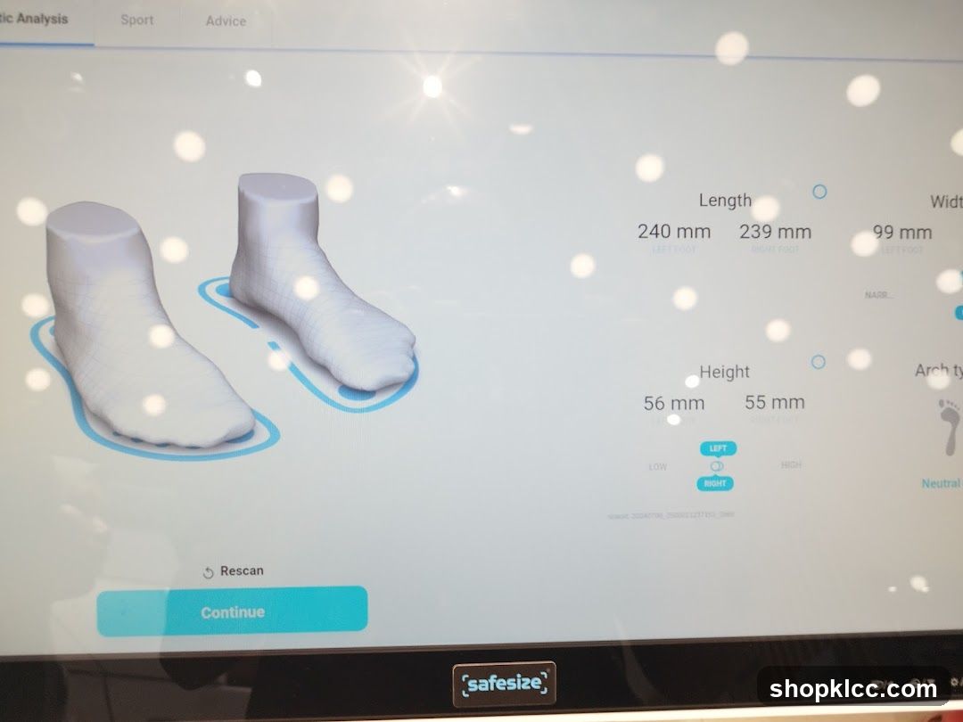 Foot Analysis Screen