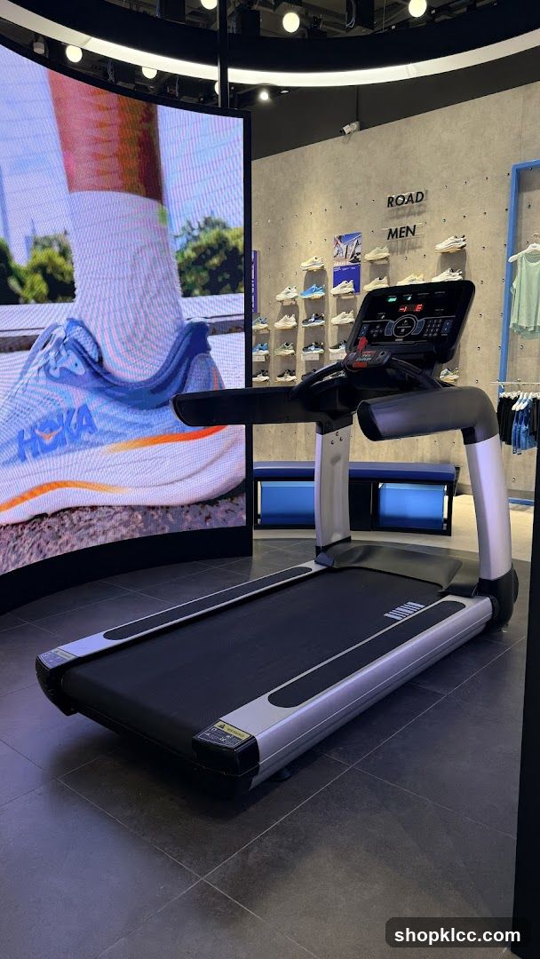 Treadmill in a store
