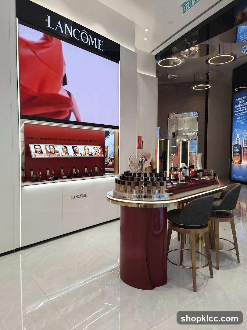 Lancome and La Prairie Beauty Display