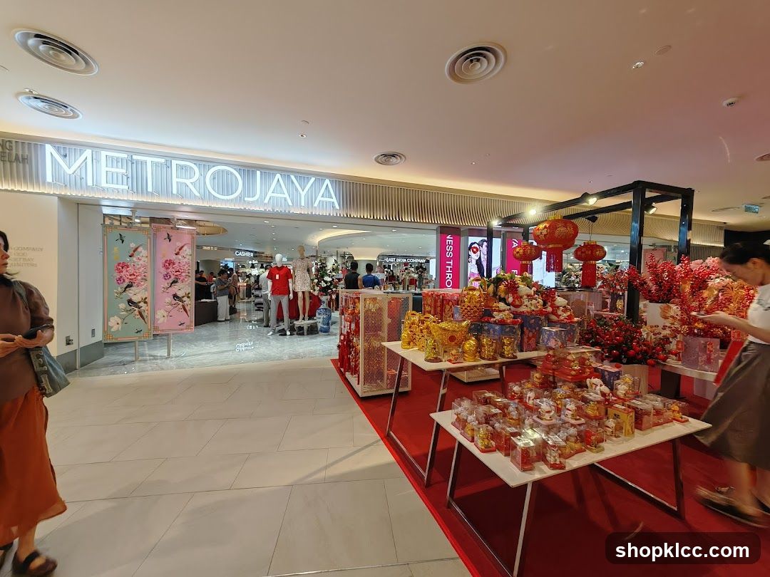 METROJAYA Store Entrance with Chinese New Year Decorations