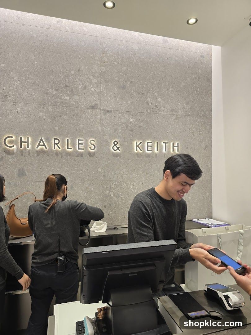 Checkout counter at Charles & Keith