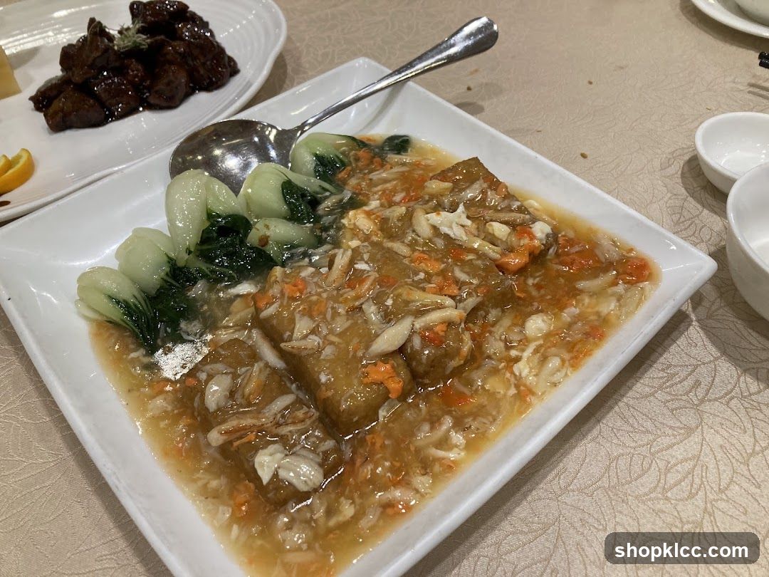 Tofu with Crab Meat and Bok Choy