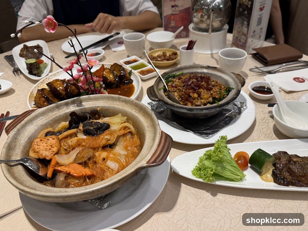 Table with various dishes
