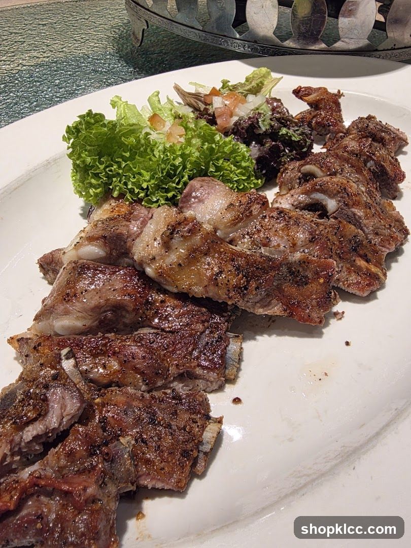 Grilled Ribs with Salad