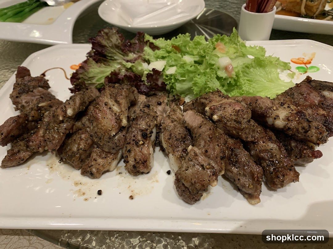 Peppered Lamb Chops with Salad