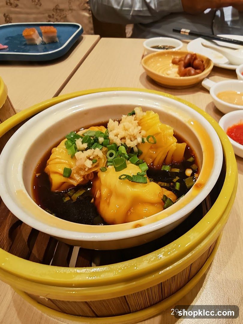 Steamed Dumplings with Garlic and Scallions