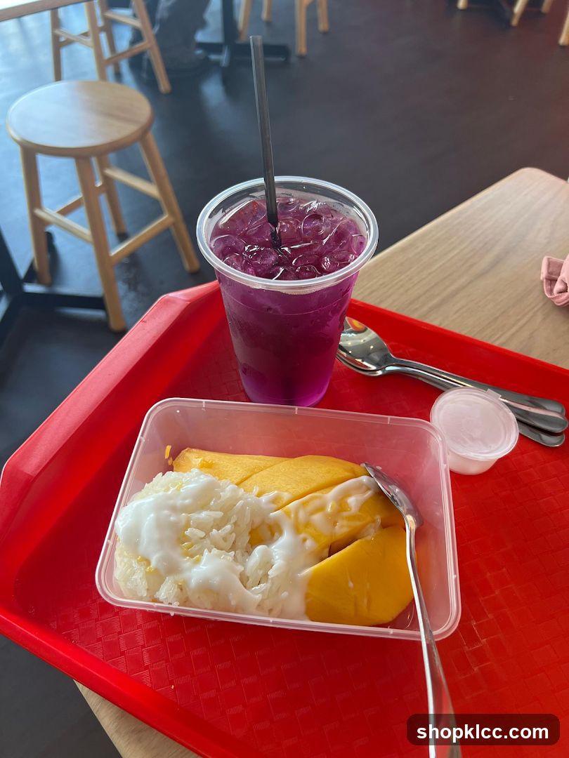 Mango Sticky Rice and Drink