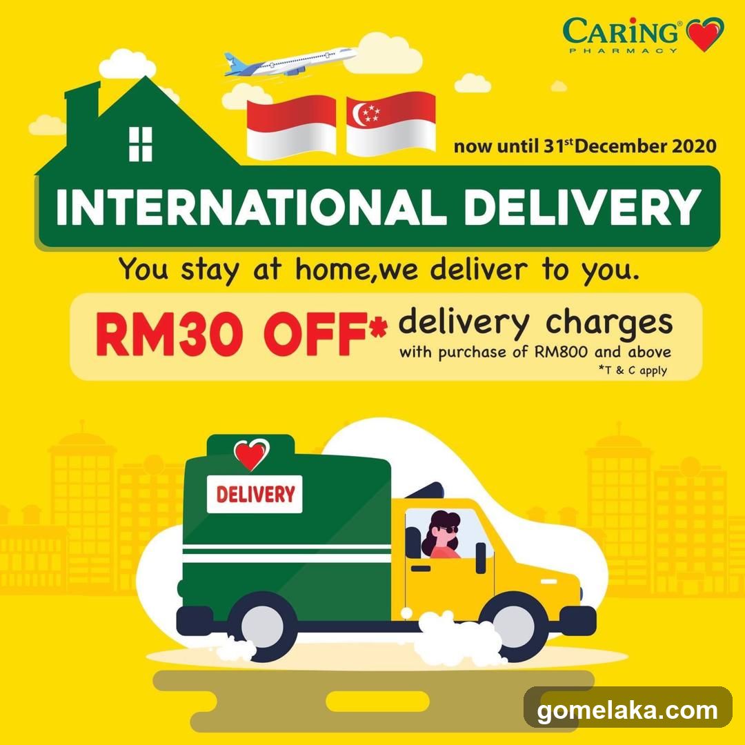 Caring Pharmacy International Delivery Promotion