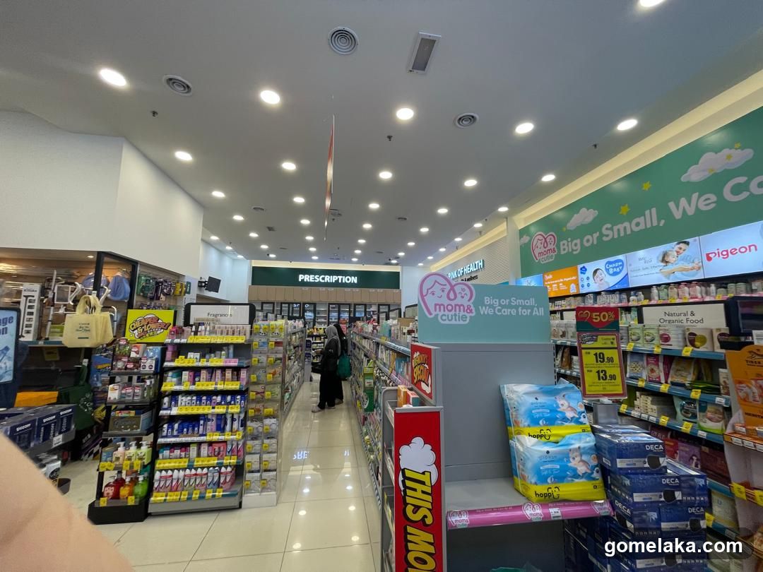 Pharmaceutical and baby care store interior
