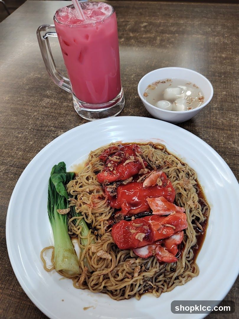 Noodles with Char Siu and Drink
