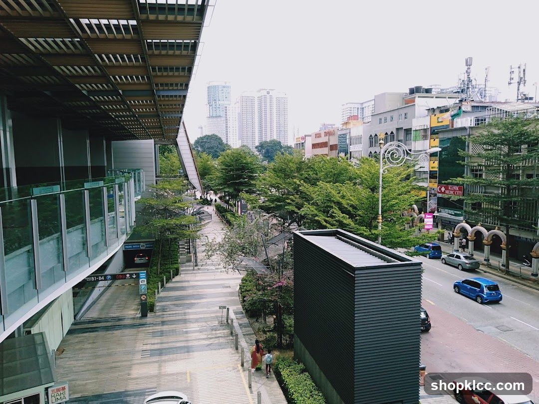 City Street Scene with Modern Architecture