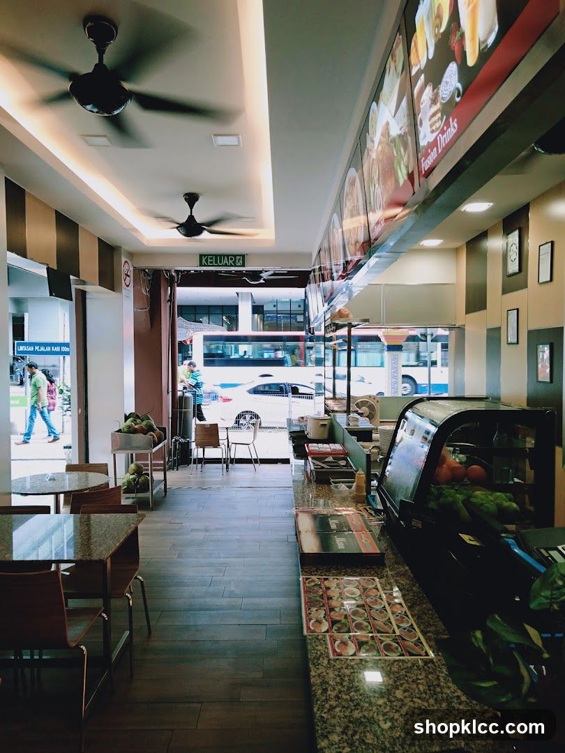 Restaurant Interior with Menu Displays