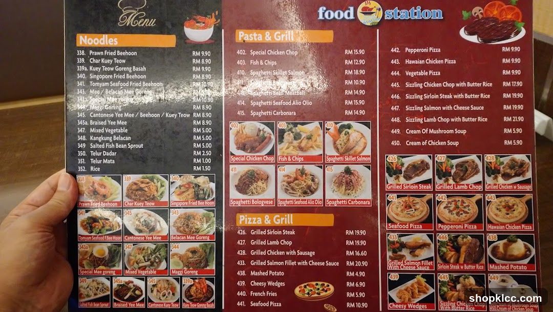 food station Menu
