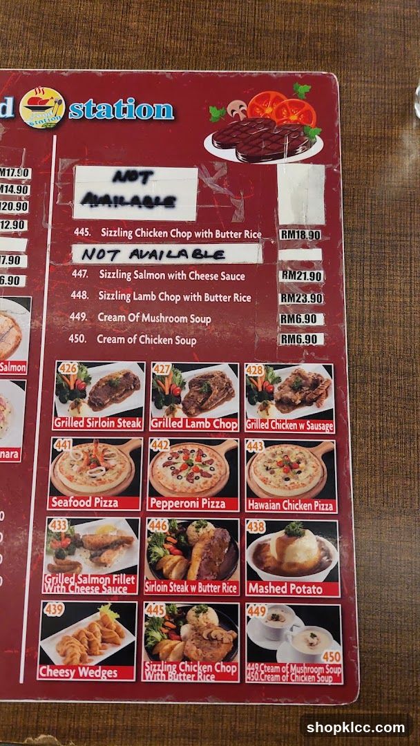 Food Station Menu