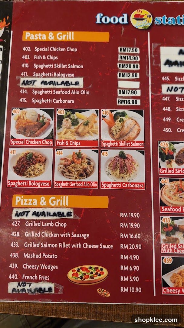 Food Station Menu