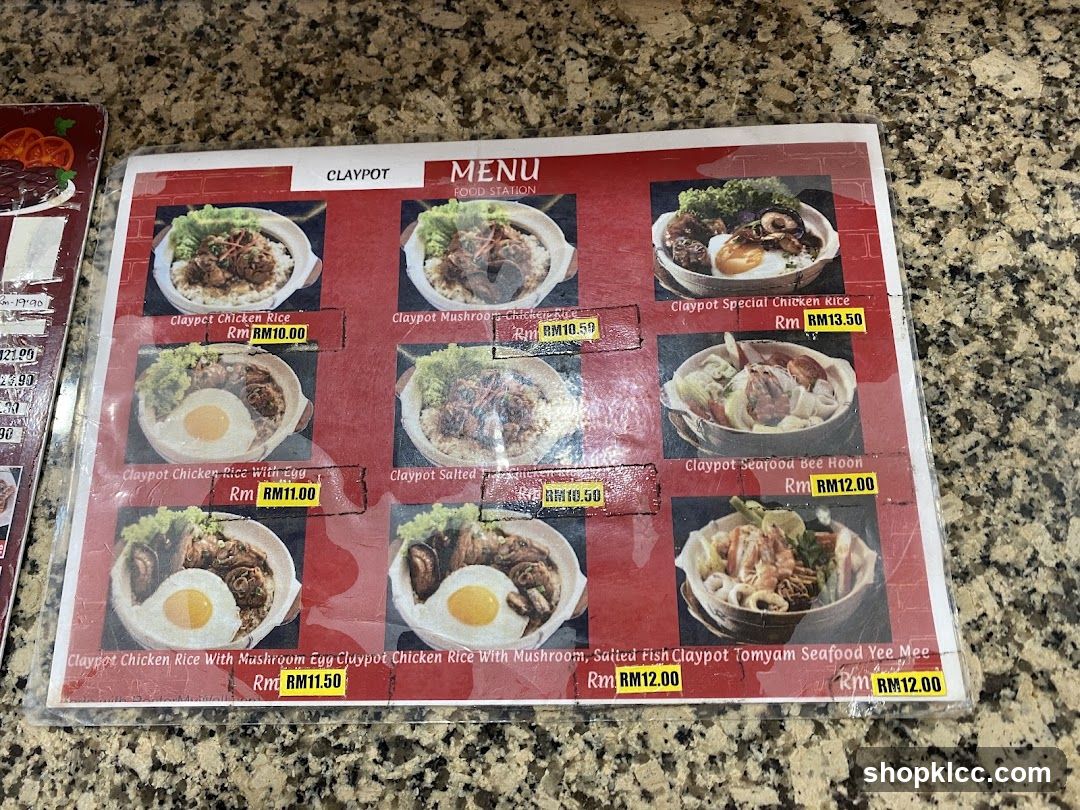 CLAYPOT FOOD STATION MENU