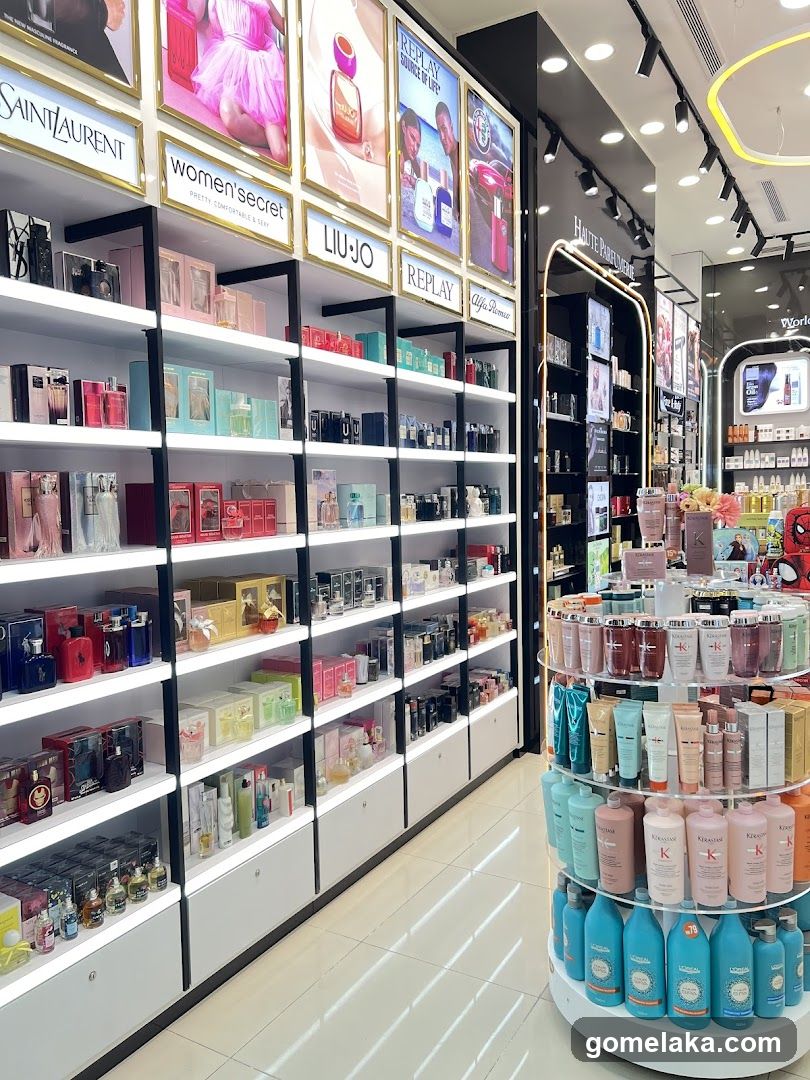 Interior of a cosmetics and fragrance store