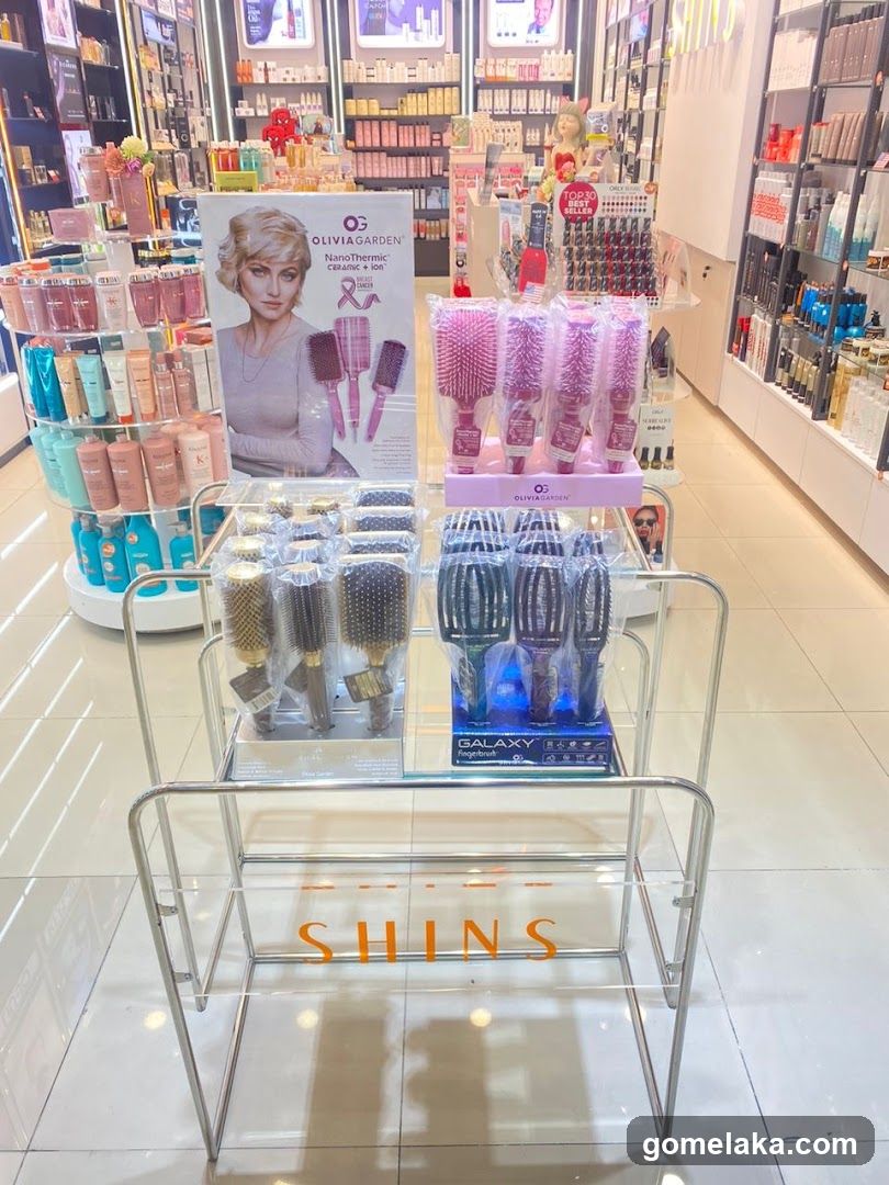 Interior of beauty retail store