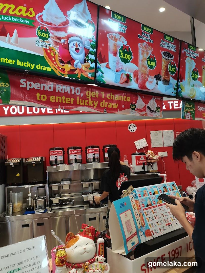 Tea Shop Interior with Promotional Displays