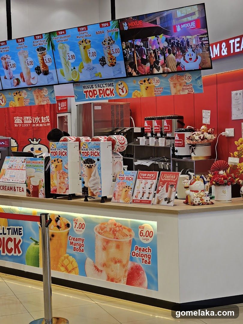 Mixue Bubble Tea Shop Interior