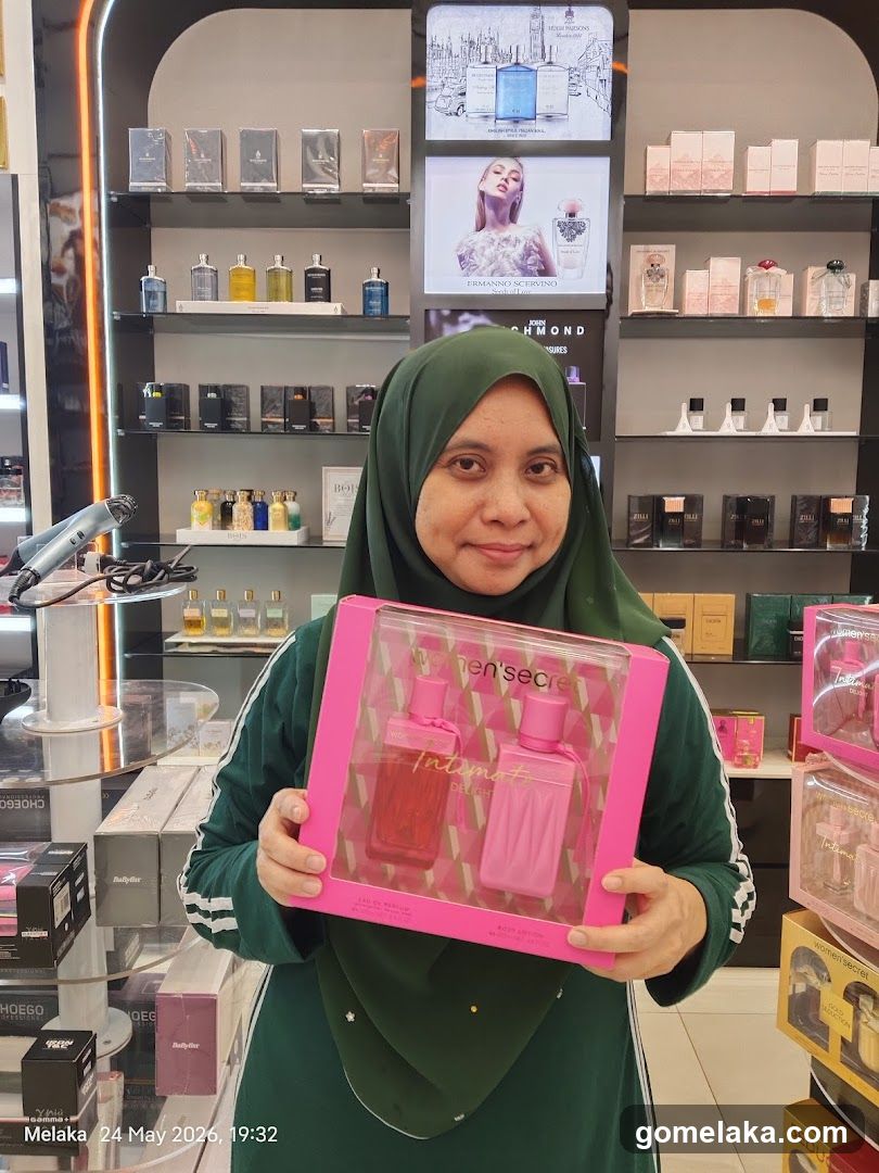 Customer in perfume store