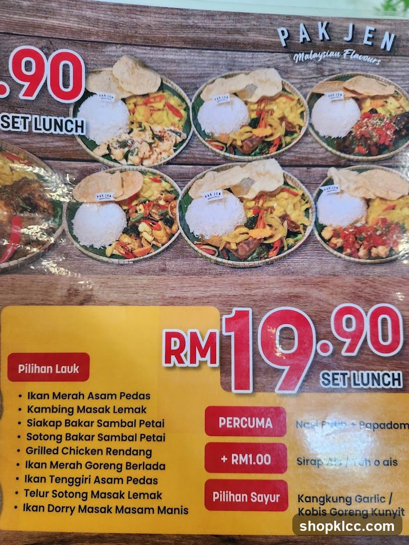 Pak Jen Malaysian Flavours Set Lunch
