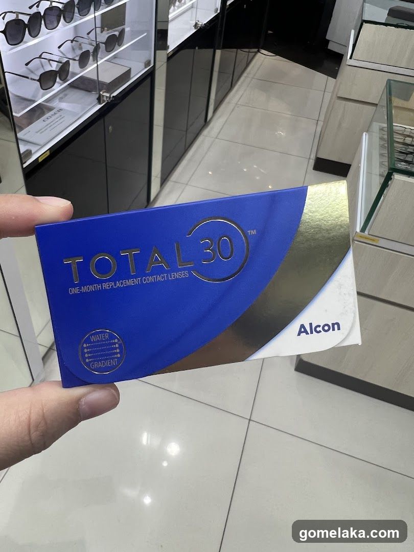 Contact Lens Box Held in Store