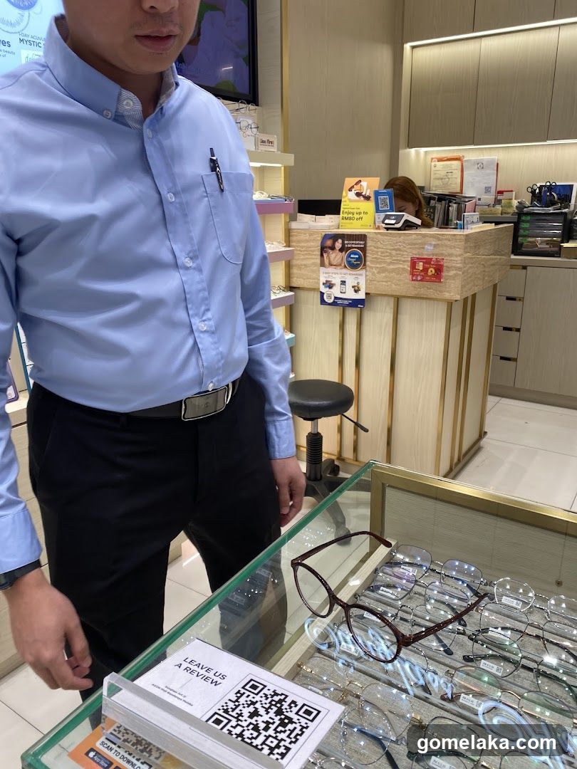 Interior of eyewear store