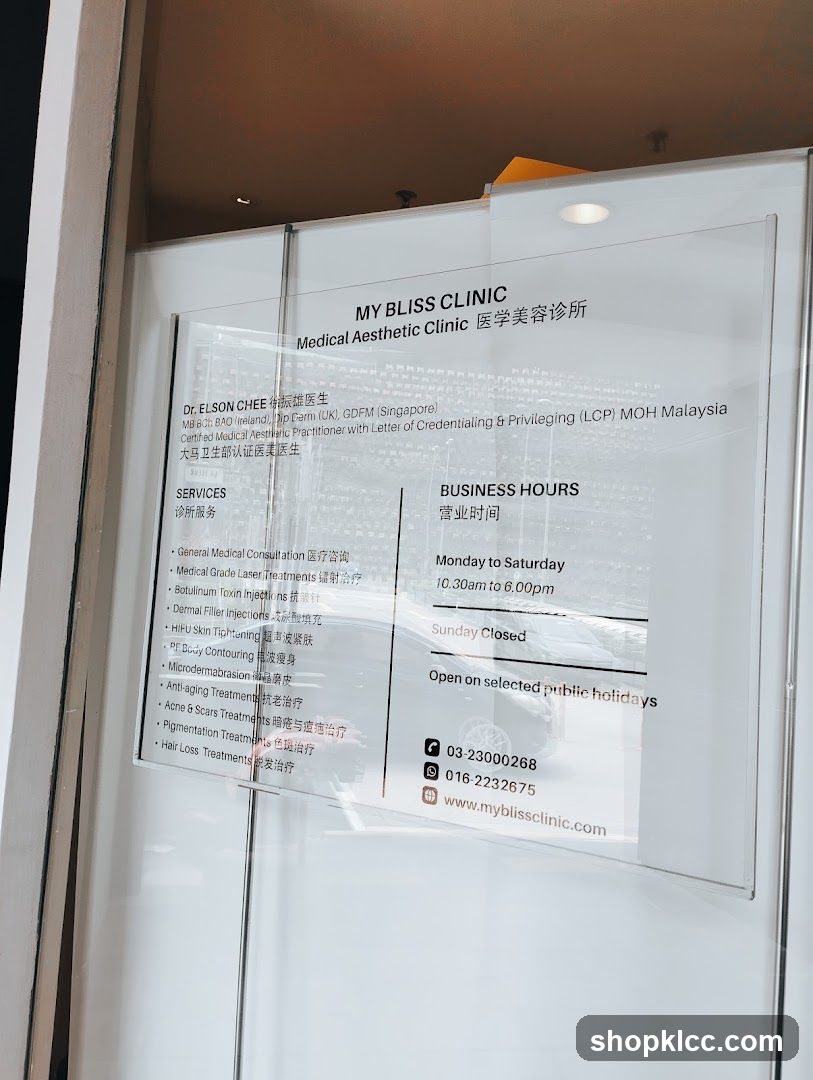 My Bliss Clinic Signage