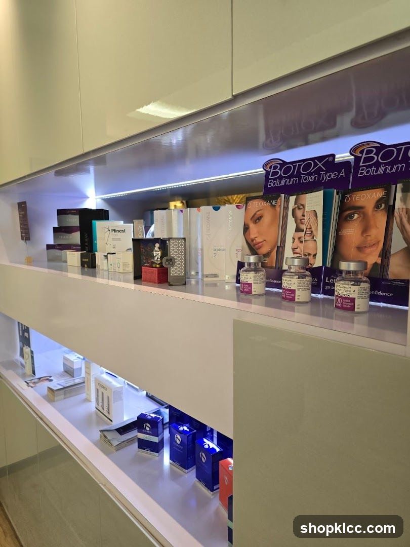 Botox and Cosmetic Product Display Shelf