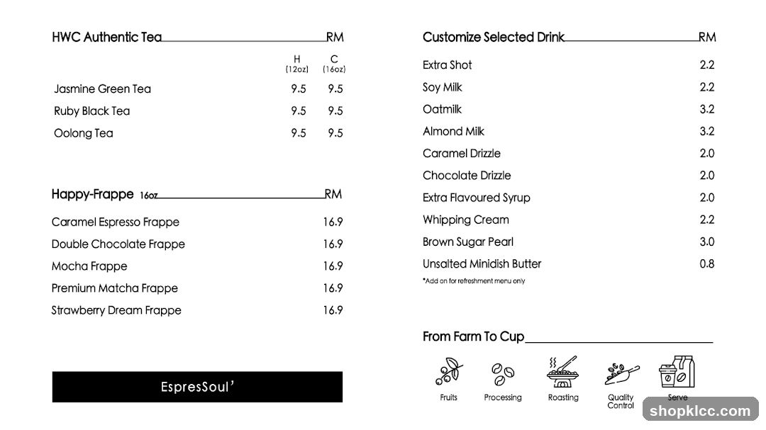 Espressoul Menu