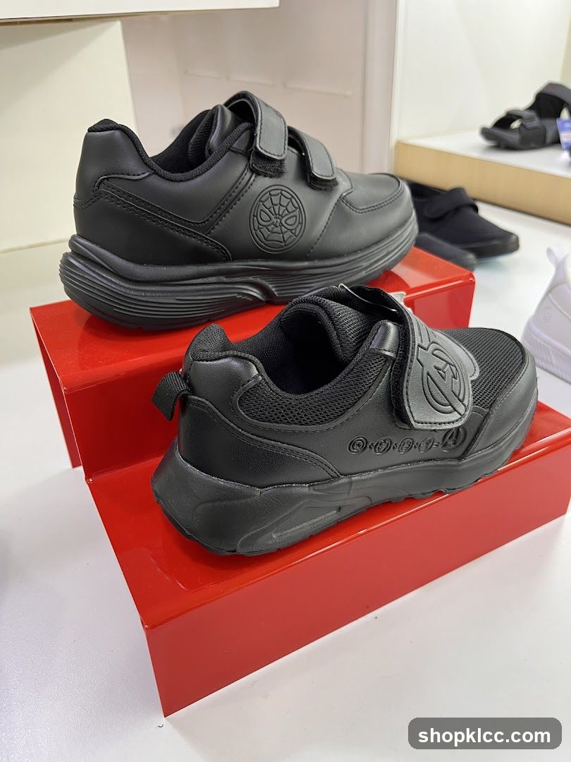 Black Kids' Sneakers Display