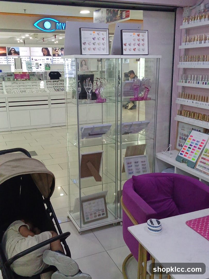 Beauty Salon Interior with Baby Stroller