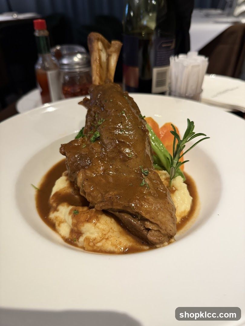 Lamb Shank with Mashed Potatoes and Carrots