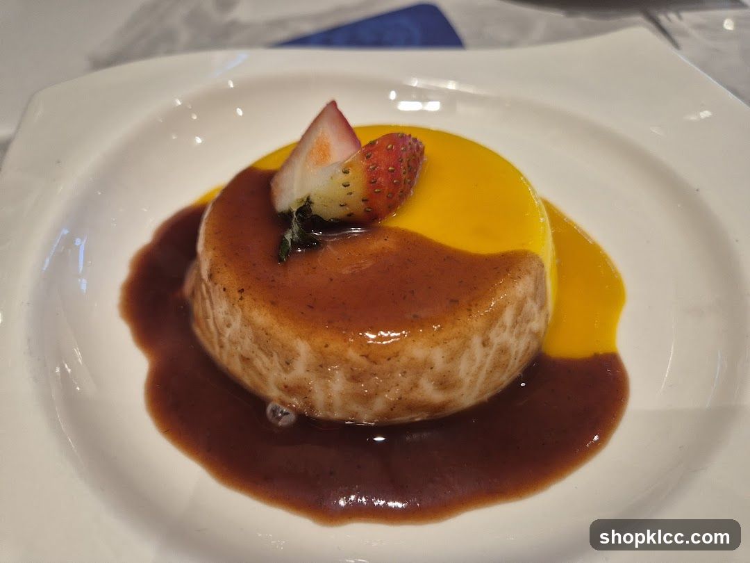 Strawberry Topped Dessert with Sauce