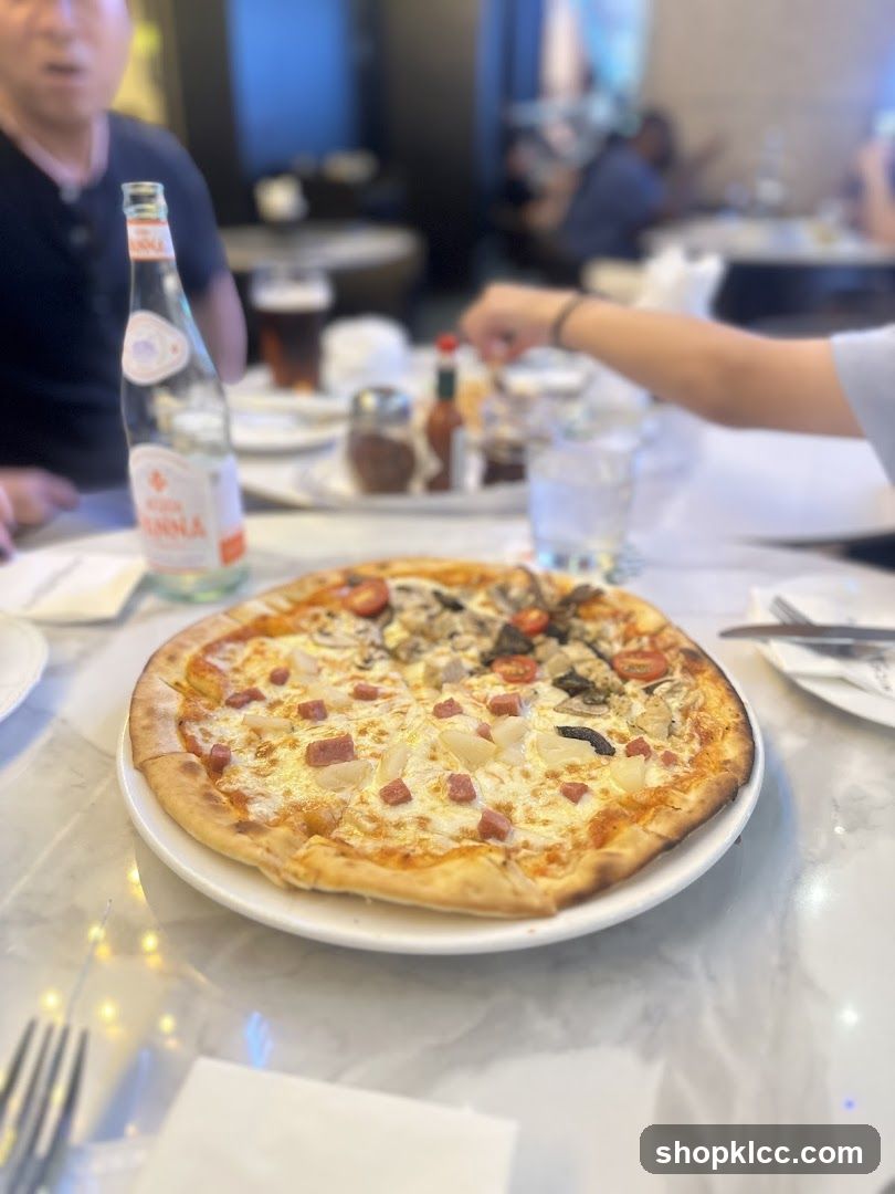 Pizza at Restaurant Table