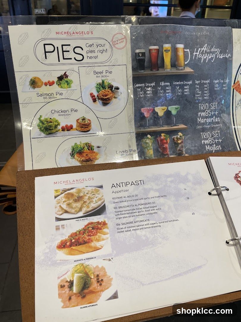 Michelangelo's Menu Display