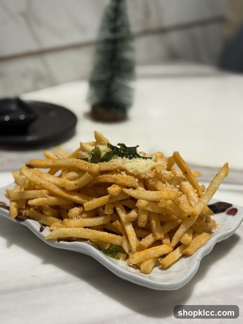 Fries with garnish