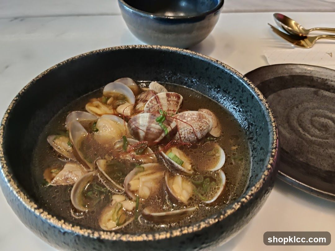 Clam Soup in Ceramic Bowl