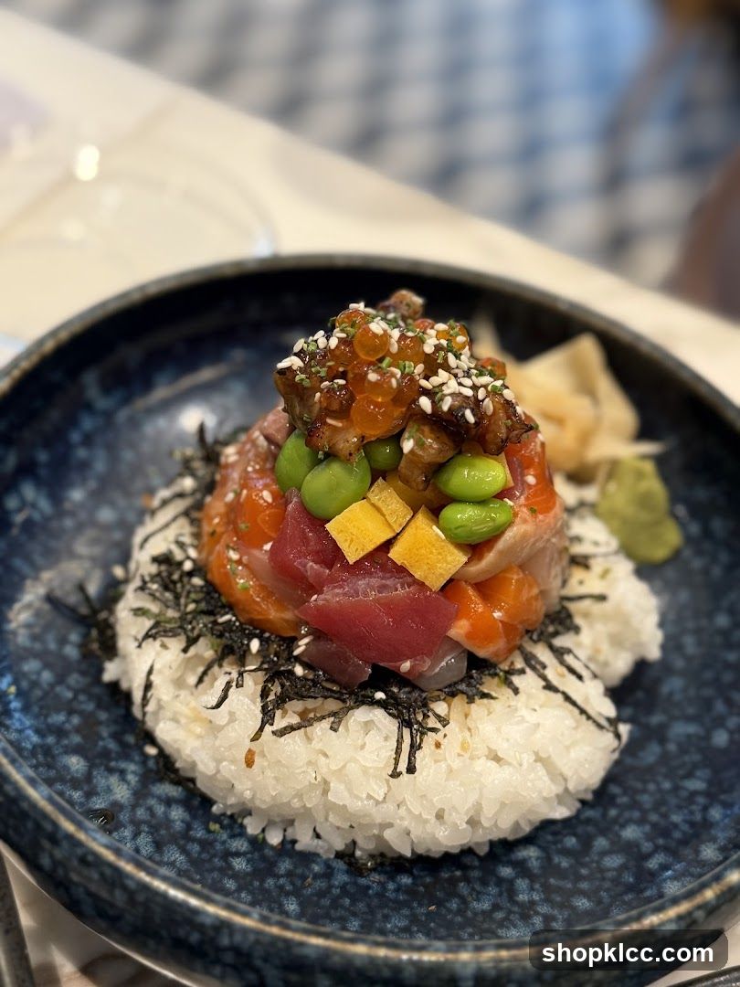 Sashimi Rice Bowl with Tuna and Salmon