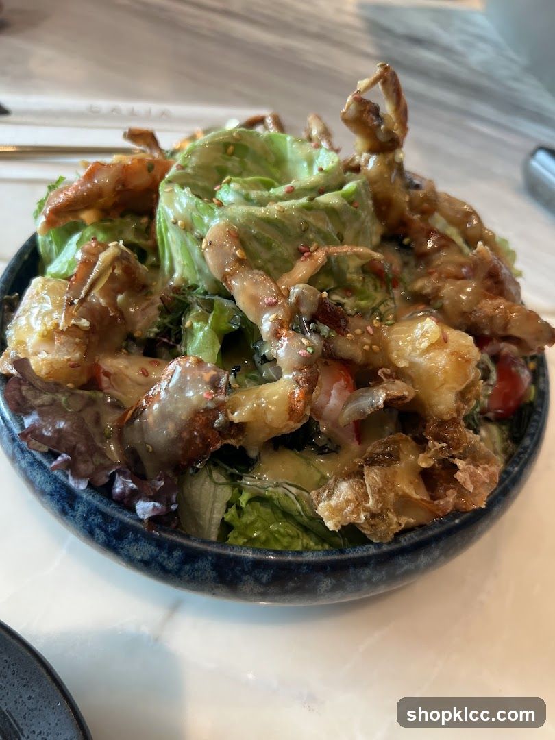 Salad with Fried Tofu and Lettuce