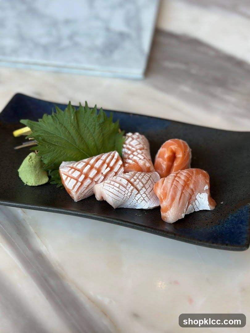 Sashimi Platter with Salmon and Squid