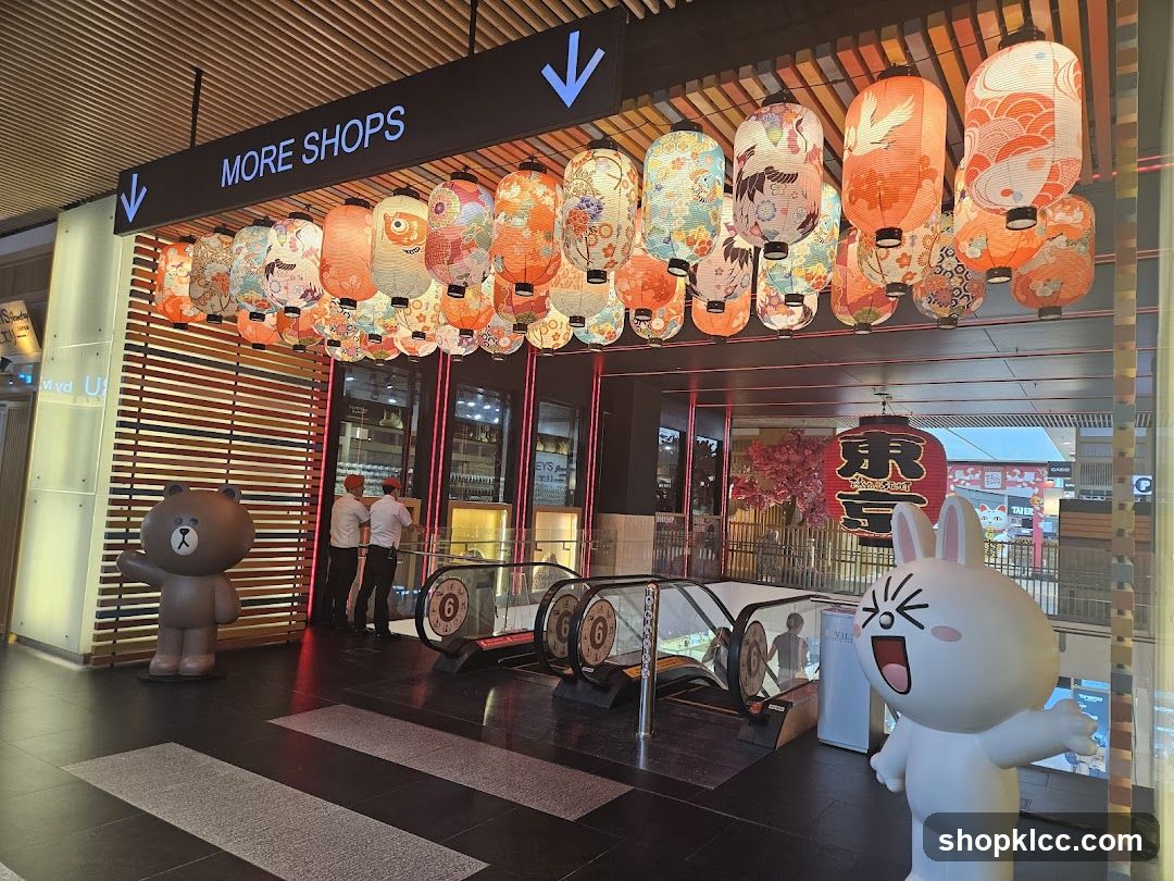 Line Friends Characters at Mall Entrance