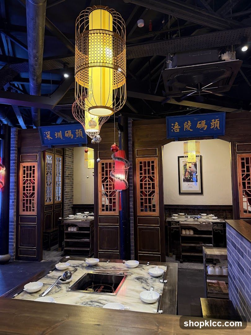 Restaurant Interior with Hot Pot Tables