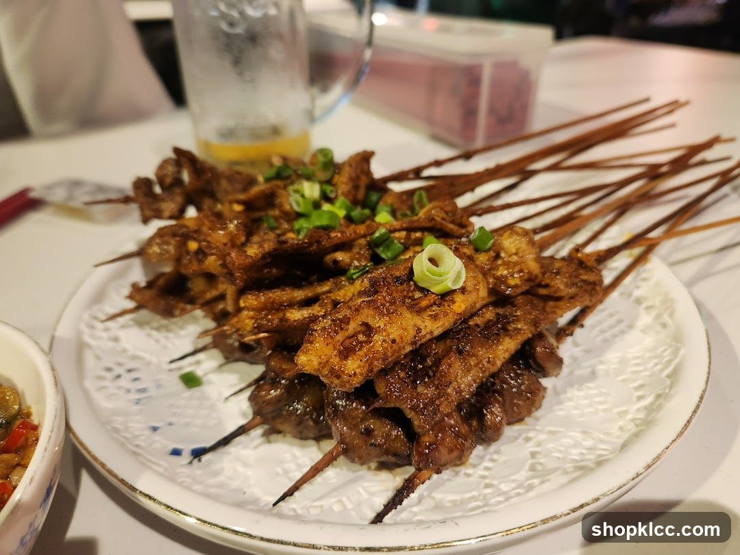 Spicy Skewers with Garnish