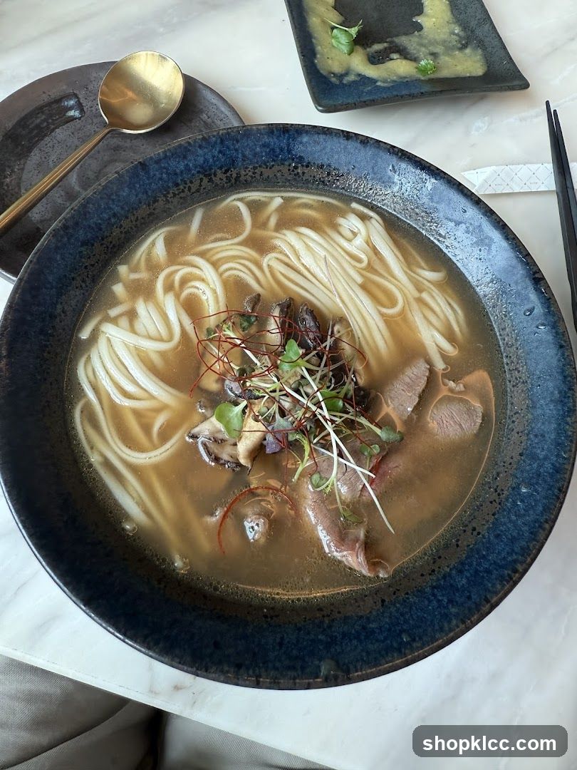 Noodle Bowl with Broth and Toppings