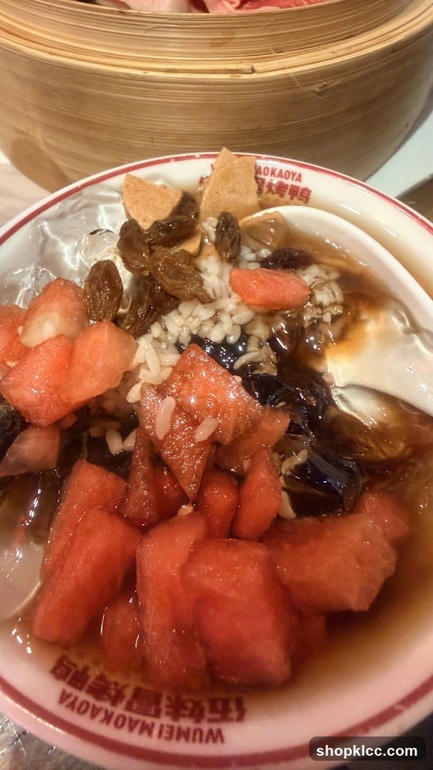 Dessert with Watermelon and Raisins
