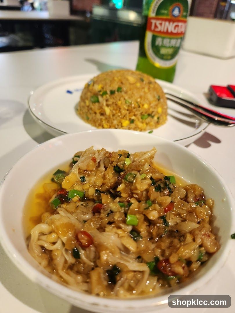Fried Rice and Appetizer with Tsingtao Beer