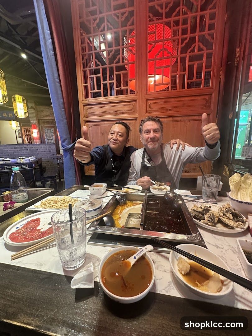 Two Men Enjoying Hot Pot