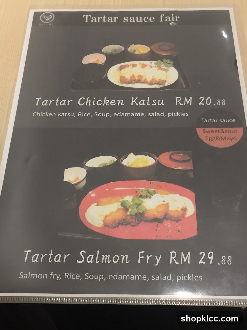 Tartar Sauce Fair Menu